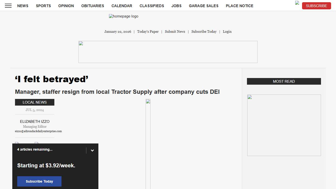 ‘I felt betrayed’ News, Sports, Jobs - Adirondack Daily Enterprise